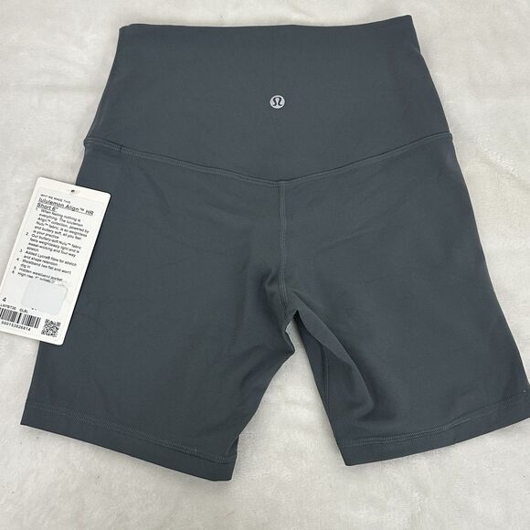 NWT Lululemon Align High Rise Short 6" Oil Gray Size 4LW7BT3SNulu Yoga